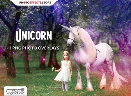11 تصاویر پوششی اسب تک شاخ - 11 Unicorn Photo Overlays